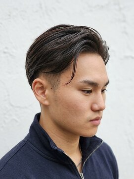 ワンワンオー バーバーショップ 長浜店(@110 BARBER SHOP) ローフェード×ニュアンスパーマ×アップバング