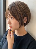 大人かわいい◆ナチュラルカラー×王道ボブ/くすみカラー/透明感