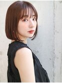 【DaVin中目黒】大人可愛い内巻きボブ　ココアブラウン