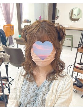 リミー(re:mee) ハーフアップ、おろし