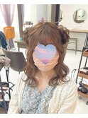 ハーフアップ、おろし