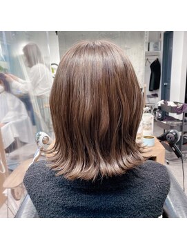 シェル 吉祥寺(shell) 大人可愛い_切りっぱなしボブ_ベージュブラウン