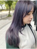 ブリーチカラーラベンダーレイヤーカット　10代、20代、30代女性