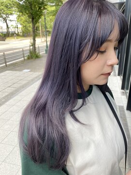 ハルキミナト ジャパン ヨコハマ(HARUKI MINATO japan YOKOHAMA) ブリーチカラーラベンダーレイヤーカット　10代、20代、30代女性