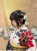 成人式前撮りボブスタイル