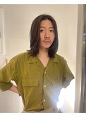 【大人の抜け感ミディアムヘア】