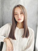 セミロング・重めラインのカジュアルモードスタイル/縮毛矯正