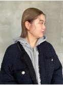 ヘアセット　結婚式アレンジ　ボブ　金箔　ボブヘア