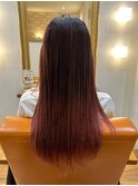 ハイライト×バレイヤージュ×ビビットピンク