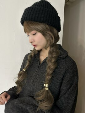 メゾンアクア 表参道(Maison ACQUA) ☆ブリーチなしダブルカラー オリーブ オリーブベージュ ボブ