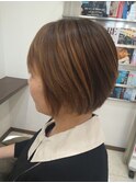 若々しさアップ★白髪ぼかし/ショートボブ