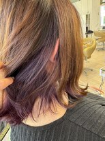 ビス ヘア アンド ビューティー 西新井店(Vis Hair＆Beauty)&nbsp;20代30代40代大人インナーカラー耳掛け切りっぱなし大人ボブ