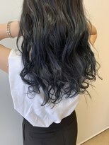 ライフ 星田店(Lyfe)&nbsp;ネイビーカラーレイヤーカット_くびれヘア_342