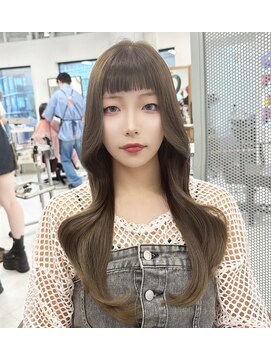 ハピネス 梅田茶屋町店(HAPPINESS) ブリーチなしダブルカラーオリーブベージュ