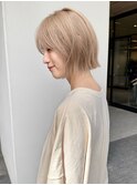 小顔大人ボブ暗めカラーミディアムデザインカラー