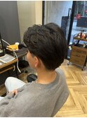MEN’S HAIR/サーフカール/刈り上げセンターパート/鎌取