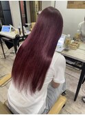 ワインレッド ブリーチカラー