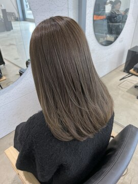 ビーヒアナウ N゜03 金沢駅西店(BE HERE NOW) 髪質改善カラー/オリーブベージュ