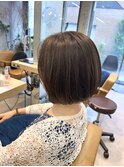 アッシュカラー×丸みボブ