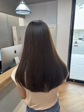 エイト 博多店(EIGHT hakata) 赤みを抑えたブリーチなし透明感カラー