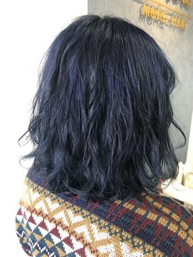 モアヘアー(MORE-HAIR) Blue Black colo