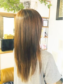 ノスヘアーサロン(NOS HAIR SALON)の写真/おしゃれ染め・白髪染め両方綺麗に染まる♪高彩度×オーガニックカラー《HUE》を使用☆透明感や艶感UP◎