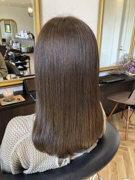 アゲート(agete) セミロング×マットベージュ