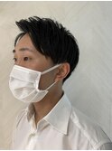刈り上げアップバング韓国マッシュ スキンフェード コンマヘア