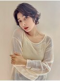 プリカールで根本立ち上げ♪大人ピンクブラウン_ナチュラルボブ