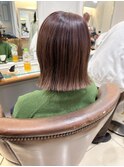 切りっぱなしボブ ラベンダーベージュ【横浜】k