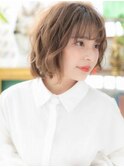 ★ミルクティーアッシュくせ毛風エアリーボブ10代20代30代★10