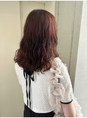 ウェーブパーマ&ピンクオレンジベージュ♪