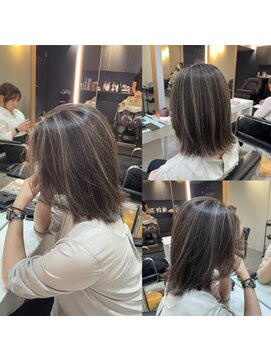 ブレンド 渋谷(BLend) マチルダボブ前髪グレージュハイライト