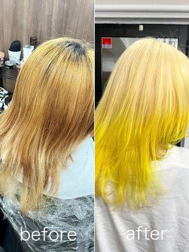 いろあそび 八王子 ブロンド×イエロー