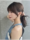結んでもかわいい顔周り