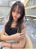 韓国ヘアーハッシュカットレイヤーカットグレージュブリーチ無し