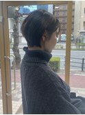 まとまる丸みショートボブ