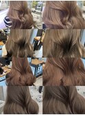 レイヤーロング/韓国レイヤー ショコラブラウンオリーブベージュ