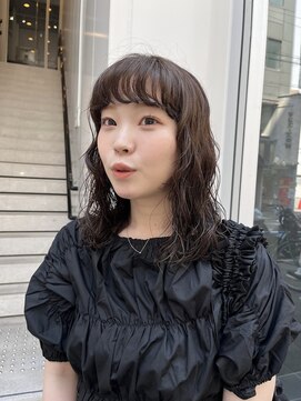 カフ(CAF) CAF FUKO ミディアムパーマ/グレージュ/透明感カラー/大阪心斎橋