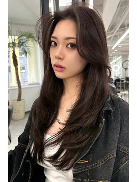 ランズ(LANDS) カーテンバング　レイヤーカット 【韓国ヘア 大阪 梅田】