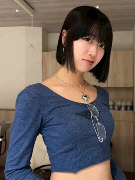 パーク(PAAQ) 切りっぱなしボブ /地毛カラー