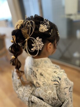 高めポニーアレンジ（玉ねぎ風）