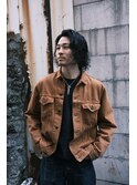 大人ストリートスタイルメンズセンターパートウェーブパーマ