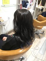 アンプヘアー 二条店(unpeu hair) 【インナーカラー】デジタルパーマ/ブルーカラー/ヘアケア