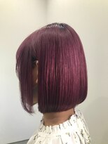 ヘアーコレクトニコ(hair collect nico)&nbsp;パつんとボブ×ピンクバイオレット