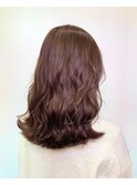 【kate 】大宮☆ ピンクブラウン×波打ちウェーブ