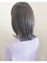 モルニ(MORNI)&nbsp;アッシュグレー_マロンベージュ Aラインボブ かきあげ