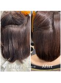 美髪ストレート　髪質改善　簡単スタイリング