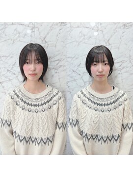 メモリーズ 銀座(Memories) ハネる襟足、割れる前髪、まとまらない悩み解消するショートヘア