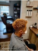 ハイトーンツーブロックベリーショート